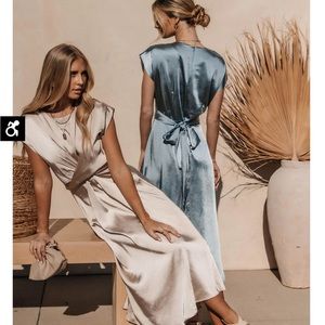 Bohme bridesmaids dress size M champagne